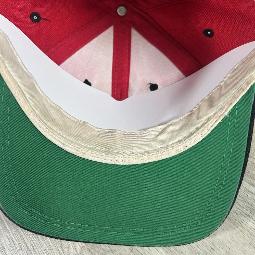 VTG Sports Specialties Chicago Bulls Script Snapback Hat NBA‎ Black Red Wool Cap